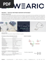 WEARIC Datasheet Textile-Wetness-Sensor