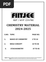 Chemistry - Bridge Course Material 2024-25