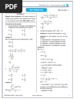 Maths JEE Mains 2024 Question Papers With Answer Key PDF