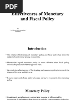 Effectiveness of Monetary and Fiscal Policy