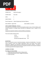 Course Outline ELEC 1002 Electrical Principles I