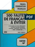 500 Fautes de Français À Éviter - Demarly, Anny - 1983 - Paris - Hatier