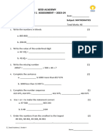 Grade 4 - Math - Term1 - Assessment - V1