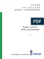 Vacon Cx/Cxl/Cxs Frequency Converters: Pump Control With Autochange