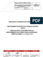 Montaje de Plataforma para El Mantenimiento de Puente Grua en Hidrociclones