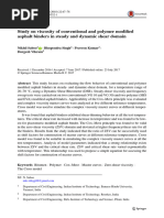 Study On Viscosity of Conventional and Polymer Modified Asphalt Binders in Steady and Dynamic Shear Domain