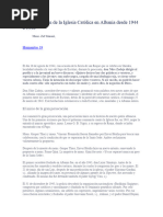 La Persecución de La Iglesia Católica en Albania Desde 1944 A 1990