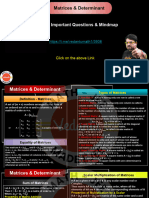 Matrices & Determinant: Most Important Questions & Mindmap