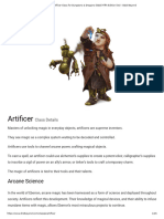 Artificer Class Description