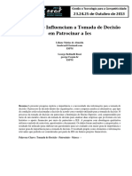 Fatores Que Influenciam A Tomada de Decisão em Patrocinar A Ies