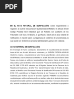 Acta Notarial de Notificación