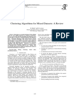 Clustering Algorithms For Mixed Datasets: A Review: K. Balaji and K. Lavanya