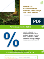 PEFC Percentage & Credit Method