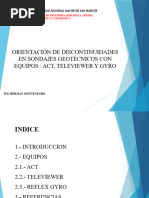 Orientación de Discontinuidades en Sondajes Geotécnicos Con Equipos Act, Televiewer y Gyro