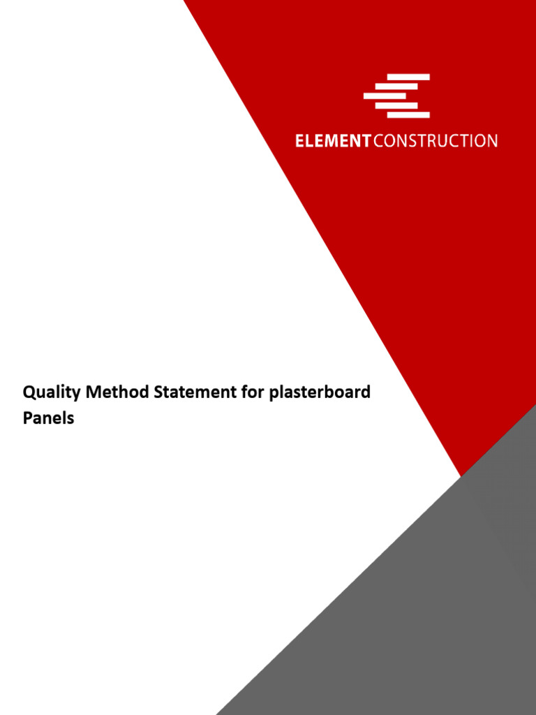 Quality Method Statement For Quality Method Statement For Plasterboard ...