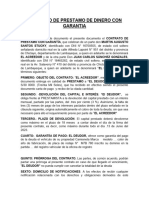 Contrato de Prestamo de Dinero Con Garantia