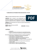 Guion de Charla Acciones Esenciales para La Seguridad Del Paciente - Removed