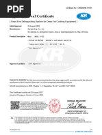 Type Approval - KR - Fire Ext System For Deep Fat Cooking Equipment