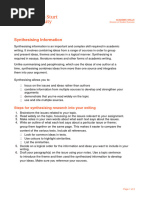 Synthesising Information