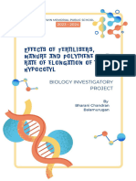 Biology Investigatory Project Cancer