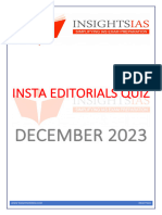 INSTA December 2023 Editorials Quiz Compilation