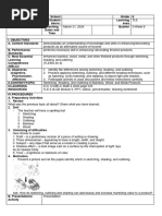 04 TLE 6 Lesson Plan About Sketching, Outlining, and Shading