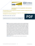 Vista Do Caracteristicas Do Comportamento de Microagressao Contra Pessoas Trans em Ambientes de Trabalho