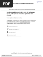 Cytokin Modulation (IL-6, IL-8, IL10) by Human Breast Milk Lipid On Intestinal Epithelial Cell