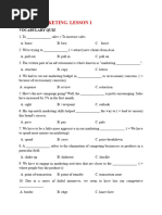 Unit 3 - Marketing - Lesson 1