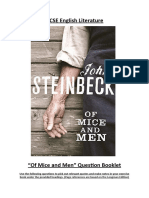 Of Mice and Men Question Booklet