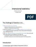 One Dimensional Statistics