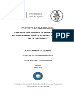 Calidad de Vida Percibida en Pacientes Que Han Recibido Terapias Antialgicas para El Control Del Dolor Oncologico