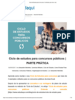 Ciclo de Estudos para Concursos - 3 Exemplos para Criar o Seu