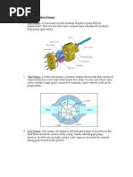 Classification of Rotary Pumps