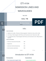 Lecture 1 - Transmission Lines and Waveguides