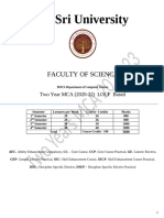 MCA Syllabus Sri Sri University