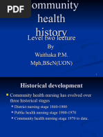 3.history of Comm - Health-Mr Waithaka