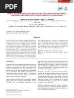 EFFECT OF THE MODIFIED ABLATION CASTING PROCESS ON THE MECHANICAL PROPERTIES AND MICROSTRUCTURE OF NEAR EUTECTIC AI-Si ALLOY