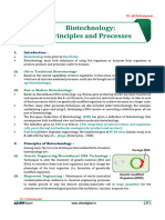 Biotechnology Principles & Processes