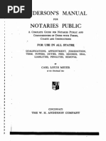 Andersons Manual Notary Public