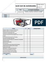 Check List de Motobomba