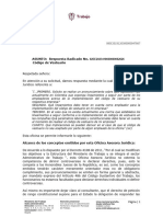 ASUNTO: Respuesta Radicado No. Código de Vestuario