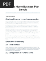 Funeral Home Business Plan Sample