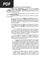 Contrato de Locação Residencial. Lição de Casa