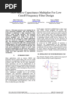 New Active Capacitance Multiplier For Low Cutoff Frequency Filter Design