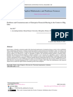 Problems and Countermeasures of Enterprise Financial Sharing in The Context of Big Data