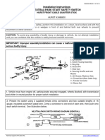 Installation Instructions Neutral/Park Start Safety Switch