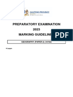 Grade 12 NSC Geography P2 (English) Preparatory Examination Possible Answers