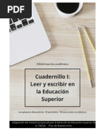 Leer y Escribir en La Educación Superior - 1