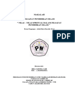 (Rika Sartika Sari) Makalah Nilai - Nilai Spritual Dalam Filsafat Pendidikan Islam